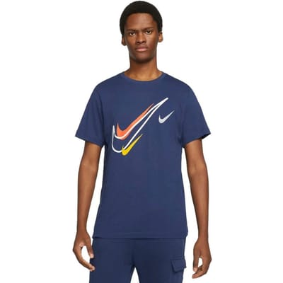 Nike Court Swoosh-logo-T-shirt voor heren in marineblauw