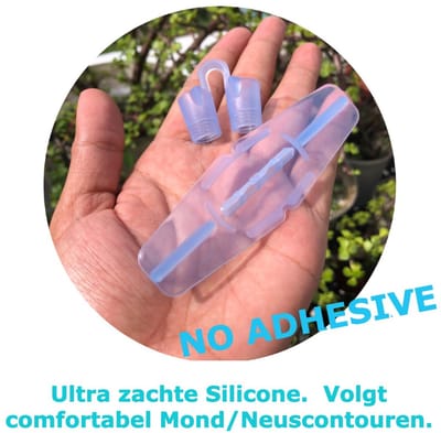 Lips & Gums. Alternatief voor Mondtape, Afspoelen & Klaar, Veilig en comfortabel, anti snurk, anti mondademen, vermindert mondrimpels, (man en vrouw) bevorderd Neus-ademen. Voor de laagste kosten per dag! Kleur Licht Blauw