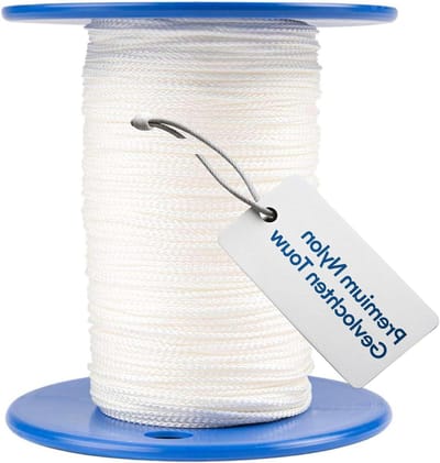 Nylon Touw - Gevlochten Koord - Knutselen Outdoor - Kernloos Ontwerp - 100 Meter - Wit