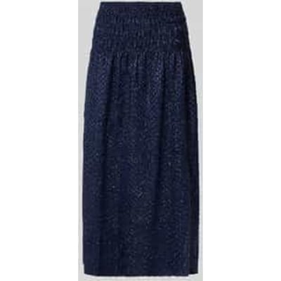 Scotch & Soda Lurex Smocked Skirt Peacoat Maat: XS | Midi Rokken Outlet | Dames | Blauw