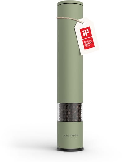 LARS NYSØM Lagom - XL Zout en Pepermolen - 1 stuk (28,8cm) - Keramische Maalwerk met Instelbare Maalgraad - Roestvrijstaalen Zoutmolen Pepermolen (Sage Green)