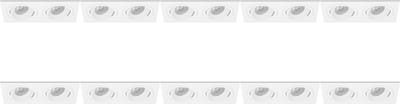 Spot Armatuur 10 Pack - Proma Borny Pro - GU10 Inbouwspot - Rechthoek Dubbel - Wit - Aluminium - Kantelbaar - 175x92mm