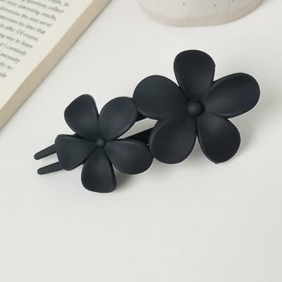 Mode Charme Bloem Haarklauw Clips Acryl Haarspelden Haar Clip voor Vrouwen Meisjes Haaraccessoires zwart