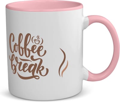 Akyol - coffee break koffiemok - theemok - roze - Koffie - koffie drinkers/liefhebbers - verjaardagscadeau - cadeau - kado - geschenk - verjaardag - collega's - 350 ML inhoud