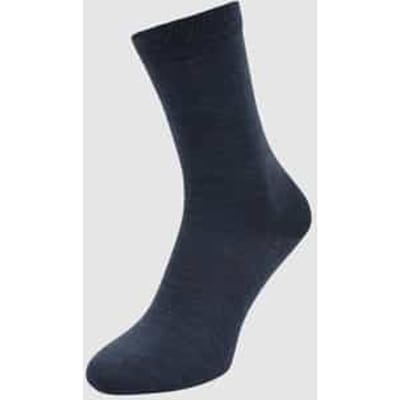 FALKE Softmerino eenkleurig wol katoen sokken dames blauw - maat 35-36