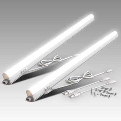 B.K.Licht TOOK - Set van 2 LED Onderbouwverlichting - onderkast licht - 4W - 400lm - 4.000K neutraal wit licht - keukenlamp - 31cm - wit
