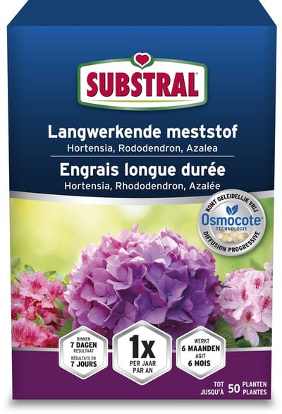 Substral Osmocote langwerkende meststof Rododendron, Azalea & Hortensia -750 g