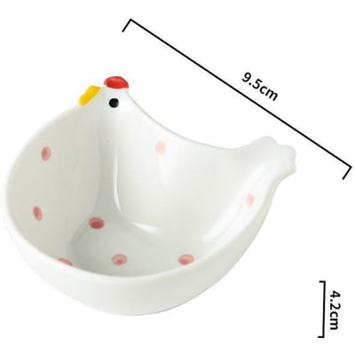 Schattig Kipdiner Voorgerecht Serveerschaal Porselein Keramiek Snackbord Klein Saus Dessert Schoteltje Mooi Keukentafelgerei white