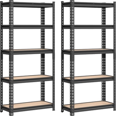 SONGMICS - Stellingkast - Opbergrek - 2 Delig - 5 Planken - Max 875 kg per - Kelder Keuken