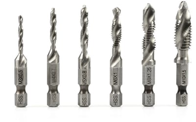 GEKO HSS tappen en boren set - M3-M10 - 6-delig - Snelle staalbewerking