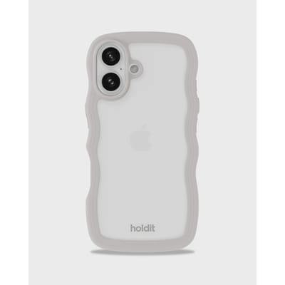 Phone Case Wavy Wool Gray/Transparent iPhone 16