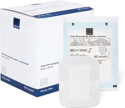 Abena Eilandpleister Waterproof - 70 Stuks - Steriel Absorberend Wondverband - Nonwoven Pleisters - 8 x 10 cm