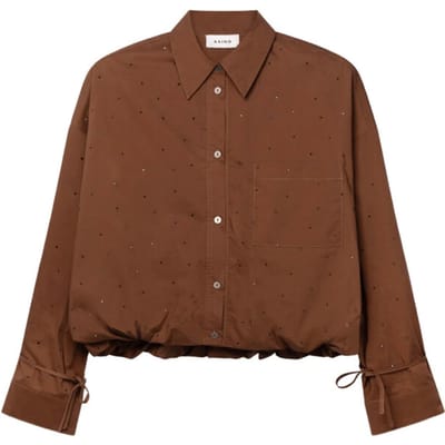AAIKO Mikkie Strass Co 518 Dames - Jurken - Bruin - Maat S