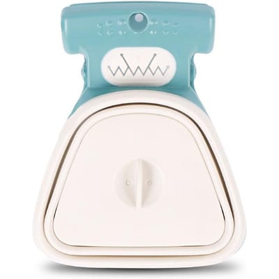 Scooper de merde pliable de voyage pour chien, avec 1 rouleau de sacs décomposables, cuillère de merde propre, ramassage des excréments, nettoyeur S beige