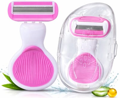 Scheermesjes Dames | Damesscheermes | Scheerapparaat Vrouwen | Reservemesjes | Mini Reis Scheermes | Bikini Trimmer | Lichaamshaar Verwijderen | 6 Mesjes | Aloe Vera Strip | Onderarm Benen Scheren | Compact Reisset | Vervangbare Mesjes | Glad Scheren