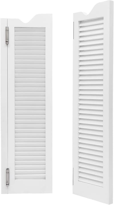 Klapdeuren Set - Dubbele Deuren - Ruimte Verdelen - Massief Grenenhout - 107 x 61 cm - Wit