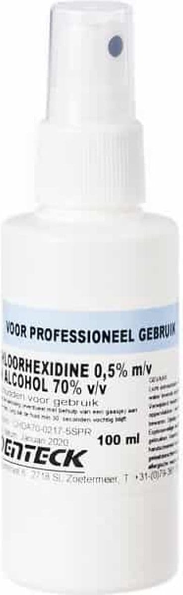 Chloorhexidine 0,5% in alcohol 70% - Reinigingsvloeistof - 100 ml spray