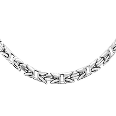 Juwelier Zwartevalk - Zilveren vierkante koningsschakel armband - BIZ 100/20cm