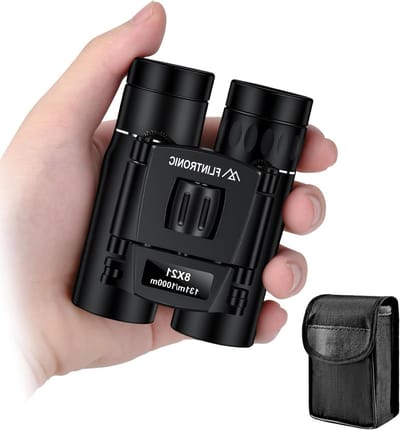 8 x 21 HD Verrekijker - Waterdicht, Draagbaar en Opvouwbaar - Compacte Pocketformaat voor Volwassenen en Kinderen - Ideaal voor Jagen, Vogelspotten en Kamperen