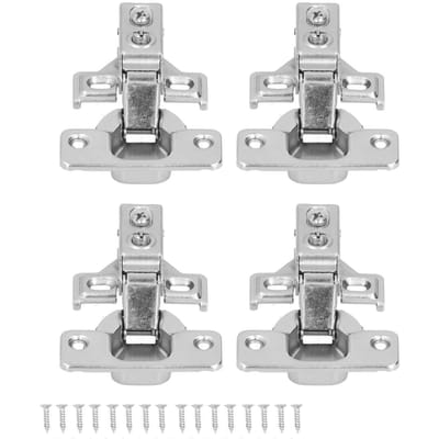 4 Sets Deurscharnieren met Schroeven 105 Graden Amerikaans Hydraulisch Dempend Scharnier voor Kast, Keukenkast, Kledingkast