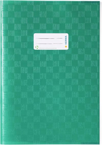 Boekhoes A4 Groen met Etiketten - Duurzame en Afwasbare Schoolschrift Omslag