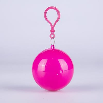 Compacte Sleutelhanger Regenponcho Bal Wegwerp Waterdichte Cape voor Volwassenen Mini Haak Ontwerp