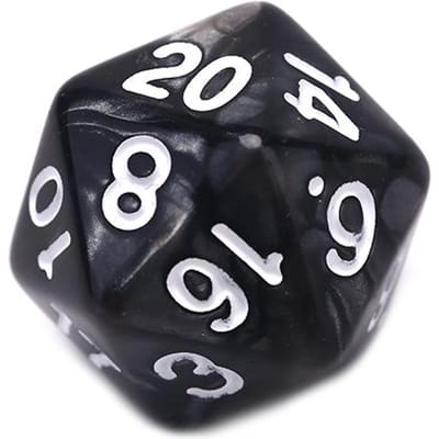 1 ST Duurzaam Parelmoer D20 Dobbelsteen Acryl 20-zijdige Dobbelsteen voor Bordspel