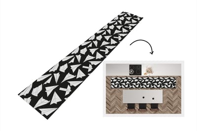 Keukenloper - Loper keuken - Design - Papier - Vliegtuig - 300x50 cm - Keukenloper vinyl