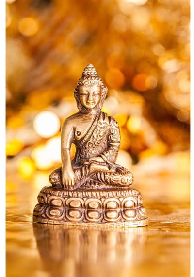Sakyamuni boeddha messing 5,5 cm