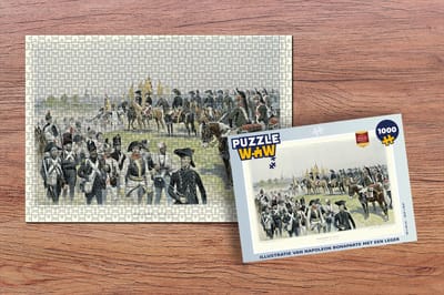 Puzzel Illustratie van Napoleon Bonaparte met een leger - Legpuzzel - Puzzel 1000 stukjes volwassenen