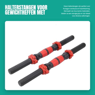Dailygoods- Dumbbellstangen 40cm - Halterstangen - Gewichtheffen - Krachttraining - Thuisgym - Trainingsuitrusting - Maximaal 50kg belasting