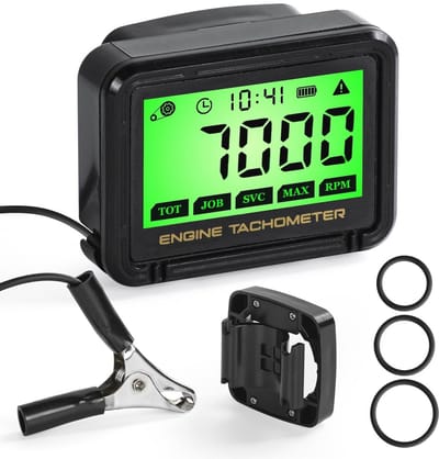 Digitale Toerenteller LCD - Nauwkeurige Toerentelling tot 18000 RPM voor Motorfietsen en Grasmaaiers