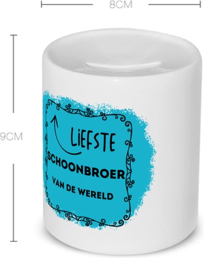 Akyol - de liefste schoonbroer van de wereld Spaarpot - Broer - de liefste schoonbroer - verjaardag - cadeautje voor broer - broer artikelen - kado - geschenk - 350 ML inhoud