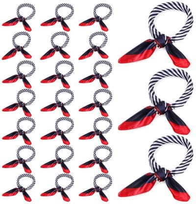 Halsdoeken 24 stuks - Nautische Sjaals - Imitatiezijde - Vierkant 50x50 cm - Geschikt voor Dames - Elegante Cadeaukeuze