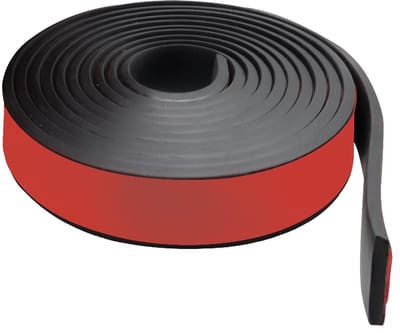 Massief Rubberen Profiel 50x5mm Zwart 3 Meter - Neopreen Strip voor Afdichten, Trillingdemping en Bescherming