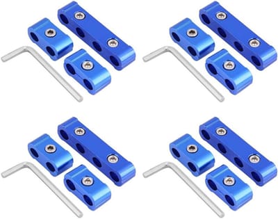 12 Stuks Aluminium Gevlochten Bougiekabel Scheidingsklemmen Set voor 8mm, 9mm en 10mm Kabels en Slangen