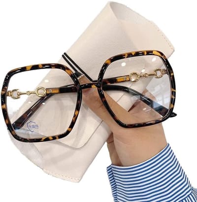 Leesbril Dames - Grote Glazen - Comfortabel Lezen - Blauw Licht Filter - +3.00 - Tortoise Licht