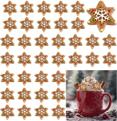 Mini kerstdecoraties 40 stuks - kleine harsfiguren - robuust en duurzaam - perfect voor DIY kerstdecoraties - ShopVlot