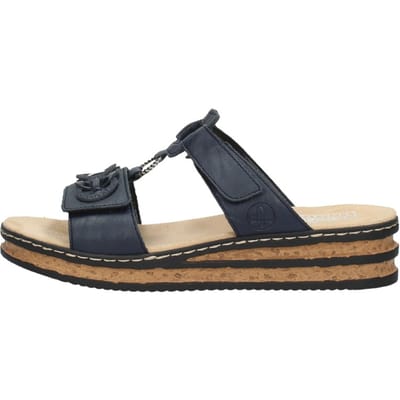 Rieker Ring Slippers blauw Synthetisch - Dames - Maat 41