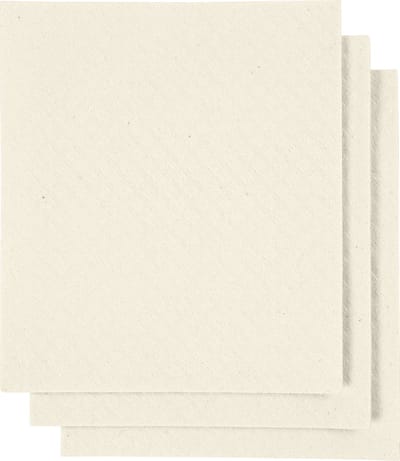 Sponsdoek, afm 17x19,5 cm, off-white, 3 stuk/ 1 doos