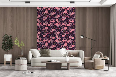 Behang - Fotobehang Octopus - Baby - Design - Breedte 200 cm x hoogte 300 cm