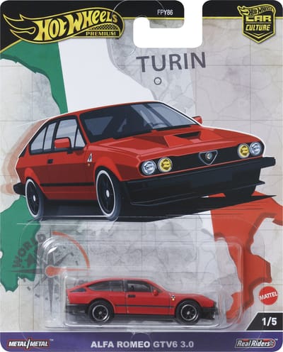HotWheelsAlfa Romeo GTV6 3.0 Car Culture World Tour 1:64 HotWheels HRV80