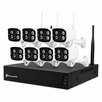 DrPhone SecureVision Beveiligingscamera Set – 8 Draadloze 5MP Indoor Camera’s – NVR met 2TB HDD – Tuya
