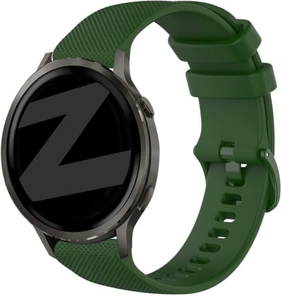 Bandz Siliconen 'Premium' bandje geschikt voor Garmin Vivoactive 6 / 5 / 3 / Vivomove / 3 / HR / Style / Luxe / Sport / Trend / Forerunner 645 / 570 / 245 / 170 / 165 / 70 / 55 / Venu / SQ / SQ2 / 2 Plus / Approach S12 / S40 / S42 / S44 - Legergroen