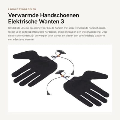 Verwarmde Handschoenen - Elektrische Wanten - 3 Verstelbare Verhitstanden - Winter - Oplaadbaar - Dames - 2 Stuks