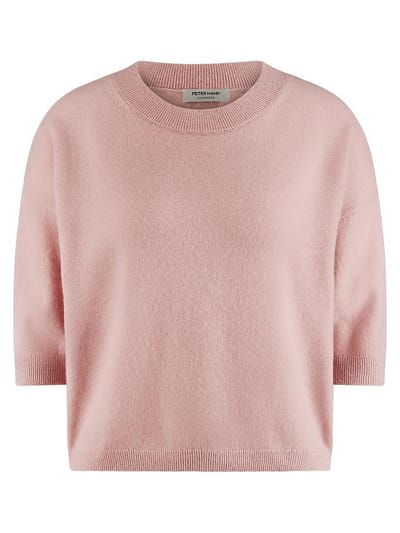 Trui ronde hals 100% kasjmier Van Peter Hahn roze