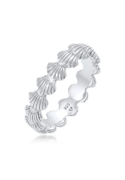 Elli - Ring - Dames Band Mosselen Maritiem Strand Look Zomer in 925 Sterling Zilver - Dames