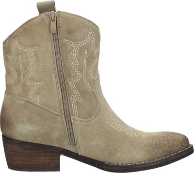SUB55 Western boots Enkellaarsjes Hak - Beige - Maat 36