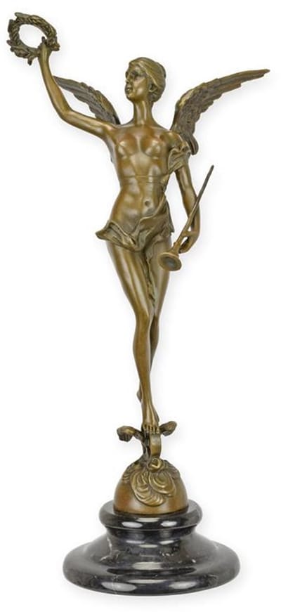 Naakte engel - Bronzen beeld - sculptuur - 37,5 cm hoog