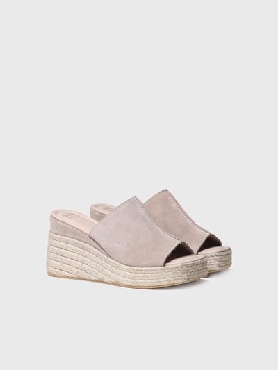 Suède espadrilles in klompstijl voor dames | MIRIAM